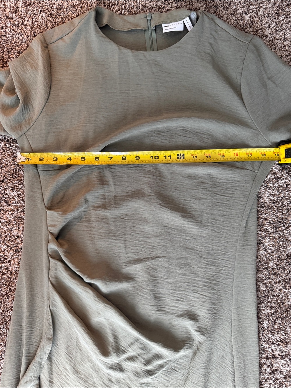 NEW ASOS long sleeve green maxi bodycon dress - Picture 5 of 6